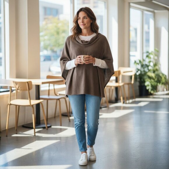 Ann Taylor Sweaters - NWT Ann Taylor Knit Ribbed Sweater Poncho | Size XS/S